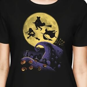 Nightmare Christmas Witches Hocus Pocus Women's Crew T-shirt Size XL